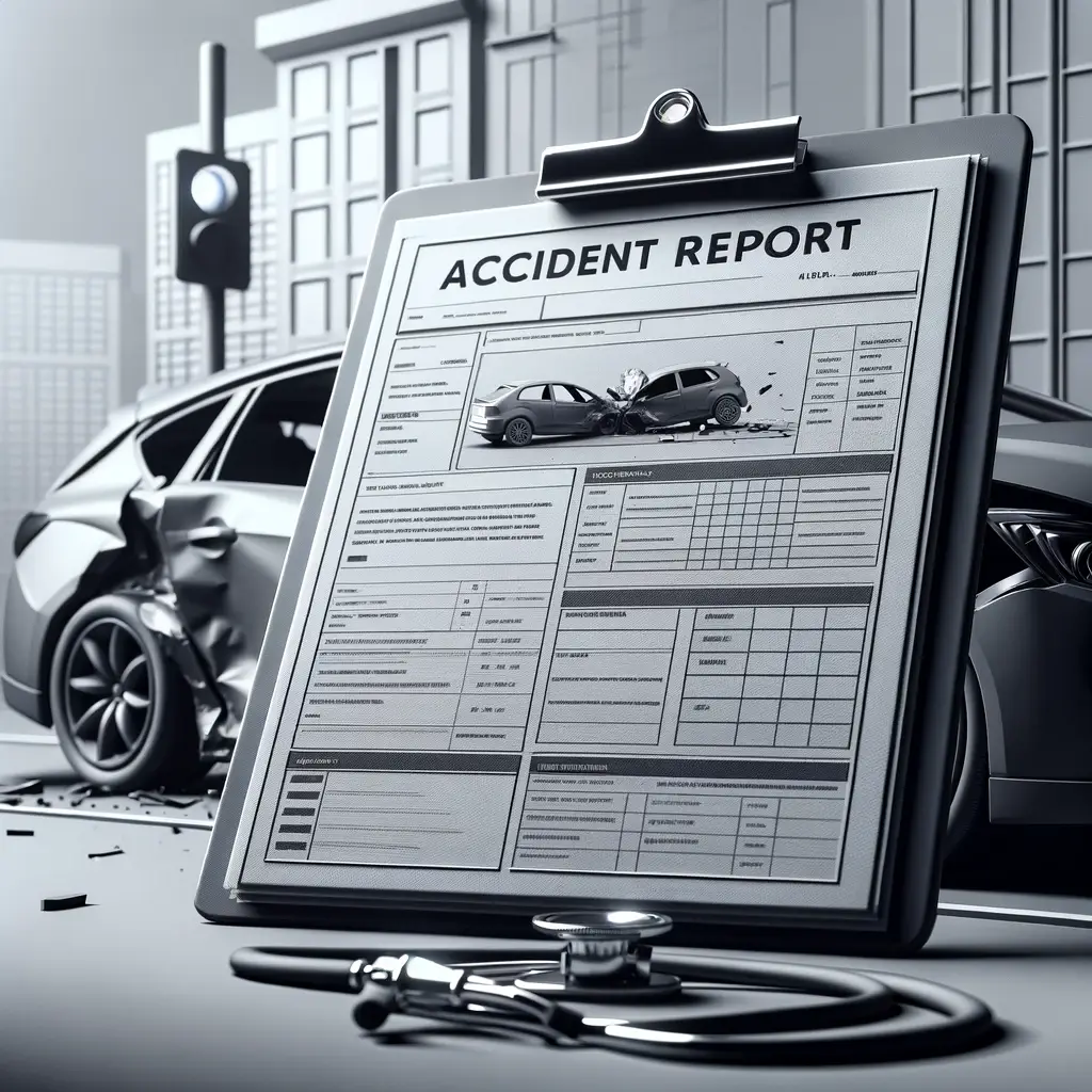 Accident Report image in black and white