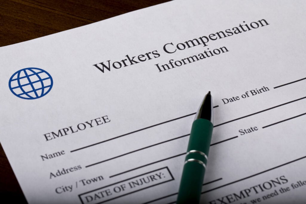 Formulario de compensación laboral por lesiones asociadas al empleo.